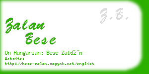 zalan bese business card